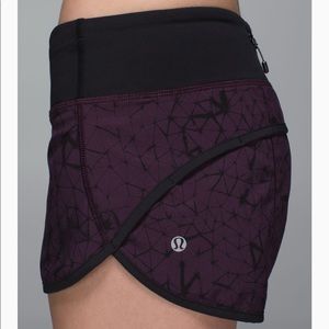 Lululemon Run Speed Shorts, black cherry